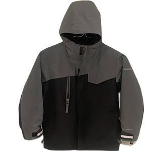 Gray and Black Columbia Rain Jacket Size 6/7